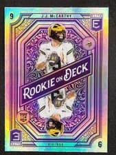 J.J. McCarthy 2024 Donruss Elite Rookie on Deck card