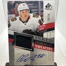 2025-26 SP Game Used Inked Rookie Sweaters Colton Dach #IRS-CD card