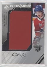 Cole Caufield 2021 SP Game Used NHL Stanley Cup Playoffs Banner Year Relics card