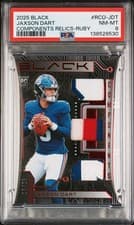 2025 Panini Black Components Triple Relics Jaxson Dart #2 card