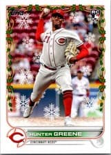 Hunter Greene 2022 Topps Holiday card