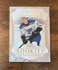 2025-26 Upper Deck Black Diamond Exquisite Rookies Jimmy Snuggerud #R-JS card