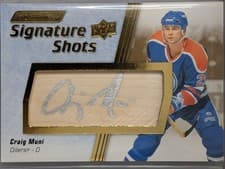 2024-25 Upper Deck Engrained Icons Signature Shots Manufactured Stick Relics Craig Muni #SS-CM card