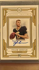 Tyler Shough 2025 Panini National Treasures Rookie Signatures Field Pass card