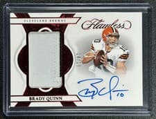 2025 Panini Flawless Patch Autographs Brady Quinn #55 card