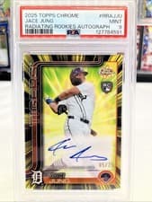 2025 Topps Chrome Radiating Rookie Autographs Jace Jung #RRA-JJU card