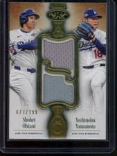 2026 Topps Tier One Dual Player Relics Yoshinobu Yamamoto #DPR-OY card