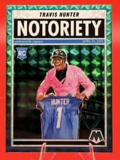 2025 Panini Mosaic Notoriety Travis Hunter #12 card