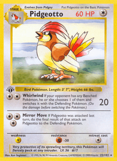 1999 Base Pidgeotto #22