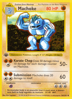 1999 Base Machoke #34