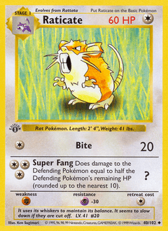 1999 Base Raticate #40