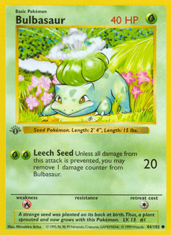 1999 Base Bulbasaur #44