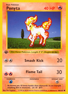 1999 Base Ponyta #60