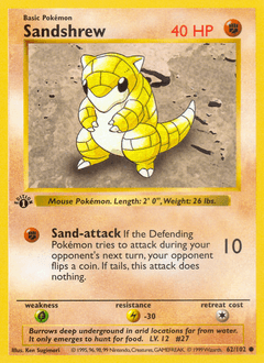 1999 Base Sandshrew #62