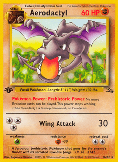 Aerodactyl Fossil card