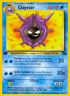 Cloyster Fossil card