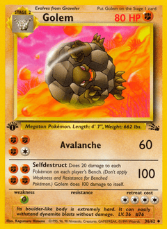 Golem Fossil card