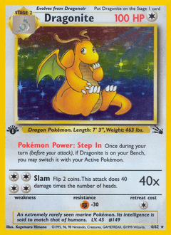 Dragonite Fossil card