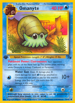 Omanyte Fossil card