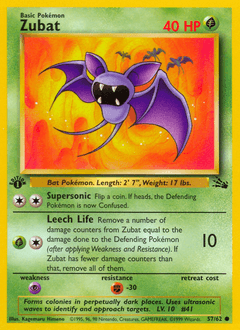 Zubat Fossil card