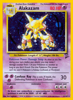 Alakazam Base Set 2 card