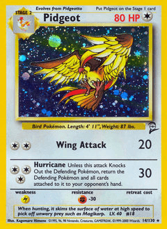 Pidgeot Base Set 2 card