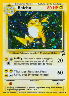 Raichu Base Set 2 card
