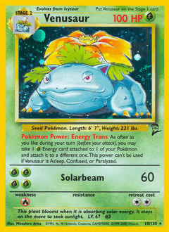 Venusaur Base Set 2 card