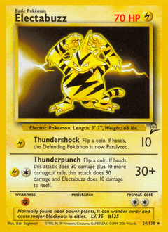 Electabuzz Base Set 2 card