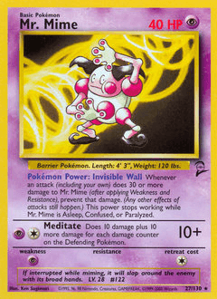 Mr. Mime Base Set 2 card
