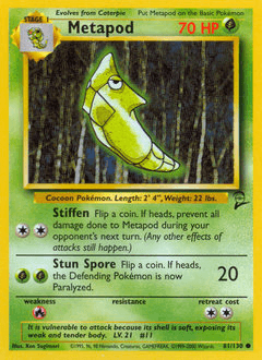 Metapod Base Set 2 card