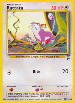 Rattata Base Set 2 card
