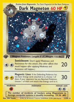Dark Magneton Team Rocket card