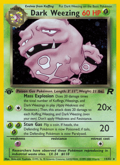 2000 Team Rocket Dark Weezing #14