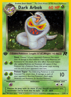 Dark Arbok Team Rocket card