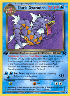 Dark Gyarados Team Rocket card