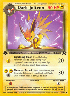 2000 Team Rocket Dark Jolteon #38
