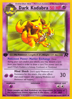 2000 Team Rocket Dark Kadabra #39