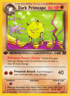 2000 Team Rocket Dark Primeape #43