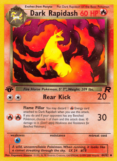 2000 Team Rocket Dark Rapidash #44