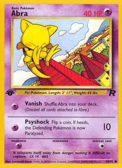 Abra Team Rocket card