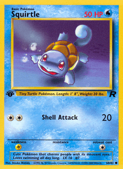 2000 Team Rocket Squirtle #68