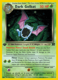 Dark Golbat Team Rocket card