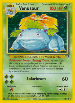 Venusaur Legendary Collection card