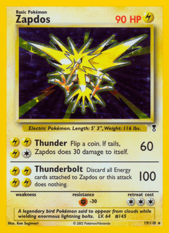 Zapdos Legendary Collection card