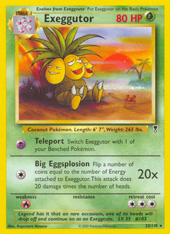 Exeggutor Legendary Collection card