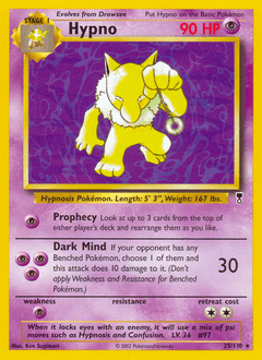 Hypno Legendary Collection card