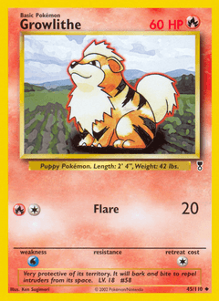 Growlithe Legendary Collection card
