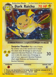 Dark Raichu Legendary Collection card