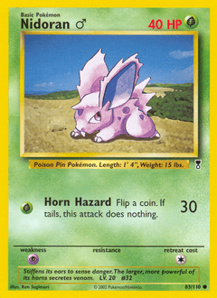 Nidoran ♂ Legendary Collection card